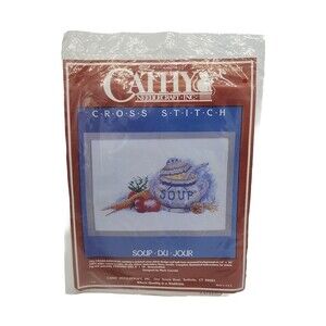 Cathy's Needlecraft Cross Stitch Kit Soup Du Jour Vintage NOS